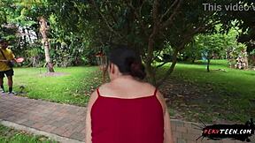 Public park tryst with horny teens and monster cocks