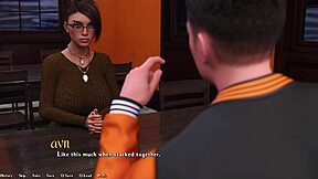 Big-boobed brunette in 3D game Dik 143 enjoys wealth