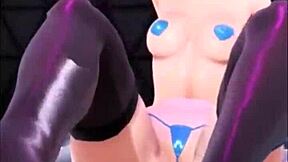 Hentai anime with a hot striptease and a happy ending