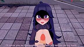 Public porn with a Hex Maniac trainer in class