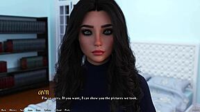 Big-boobed brunette in 3D game Dik 143 enjoys wealth