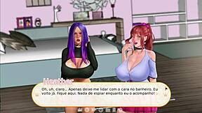 3D animated blowjob with a taboo theme of stepsister's forbidden desire