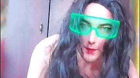 Curious twink explores a twerking big white ass crossdresser in a steamy amateur ride.