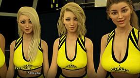 3D adult movie with cheer routine and ecchi gameplay