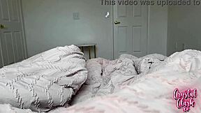 Beautiful stepmother with blue eyes on a hot date with a cock