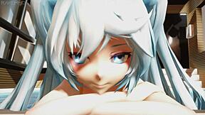 i can't wait to see miku wet during this teasing hentai photoshoot by the pool.