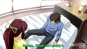 2D animated hentai with step-sister giving blow job