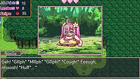 Noelle’s big boobs bounce and jiggle during the gameplay
