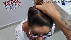 Married nurse cheats with hospital colleague in the bathroom