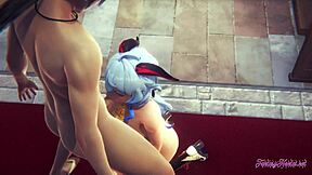 Why does Genshin Impact's Ganyu suck and get fucked in church?