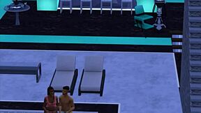 Sims 4 porn series with Spanish dialogue and Anime-style illustrations