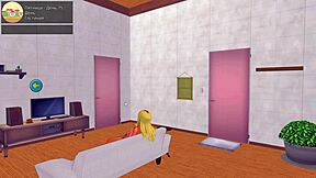 Huge cans and hard cock in 3D cartoon bang scene