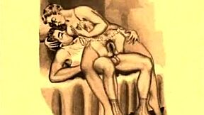 Retro animated erotica: Antique drawings of a sexual nature
