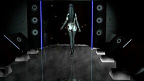Beautiful Asian woman in lingerie has affair with well-endowed man in 3D animated porn film
