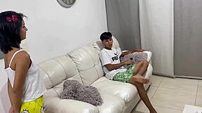 I follow my shy half-sister and show her I'm not gay