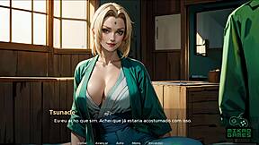 Tsunade vs 4 clones in a rather kinky Hokage’s life episode
