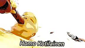 Homo kotilainen's big cock and fat ass in anime porn video