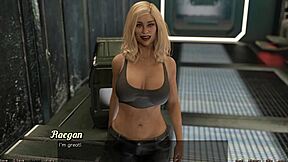 3D animated femdom Mistress dominates with big tits and blowbang