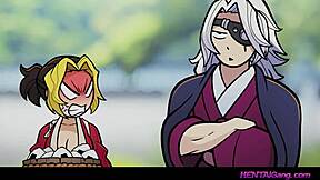 Hentai cartoon orgy with creampie and group sex animation