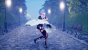Beautiful anime character dancing and having sex in this hentai video