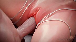 Beautiful Overwatch character Mercy in hot scenes with big tits and cock
