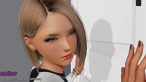 Beautiful anime game with hot scenes of cunilingus and anal sex