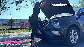Asian beauty seeks help from horny truck driver
