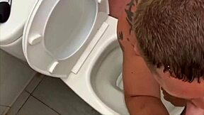 Public restroom fun with neighbors