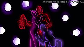 Kendal Good in animated erotica polyfucky with Sutra King Noire