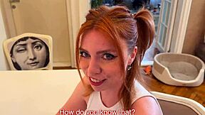 Big dick homemade video with natural tits and cumshot in panties