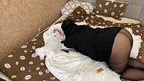 Tight clothing on Arab women during hardcore scene