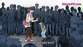 A MILF temptress seduces a boy for a steamy park encounter in anime hentai