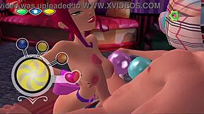 3D game with big tits cartoon leads to hot sex