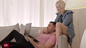 A beautiful teenage girl enjoys anal sex with her muscular boyfriend
