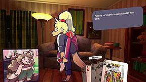 Hey, wanna see two chicks strip down in a furry poker game tonight?