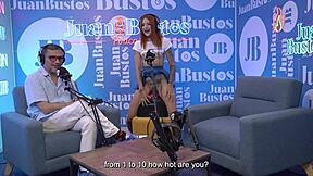 Redhead Megan Russo enjoys rough sex with vibrator and cock