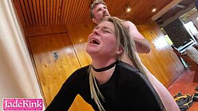Married woman seduced by perverted priest in costume BDSM scenario