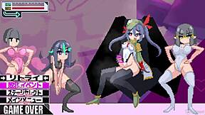 Animated hentai game with futanari characters