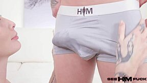 Ethan's big cock and tight ass in rough sex