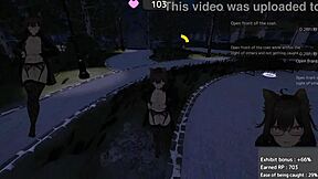 Seleka-san's park adventures in the anime-style game