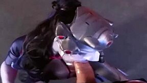 Double trouble with Overwatch’s Widowmaker and Tracer in an anime blowjob scene