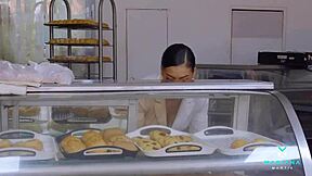 The baker Mariana Martix has a big ass that is filled with cum