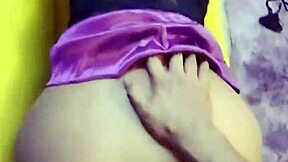 Pretty student in lingerie in homemade video