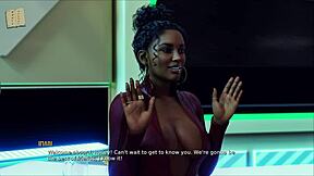 Big breasted girls in visual novel style game