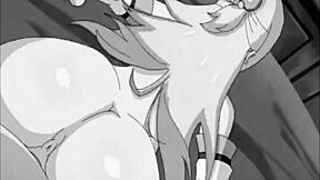 Beautiful anime woman gives hand job and gets anal sex