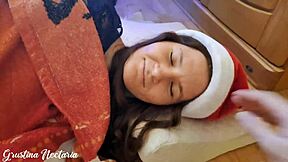 A couple’s homemade video shows a Russian Santa fucking a girl under the Christmas tree