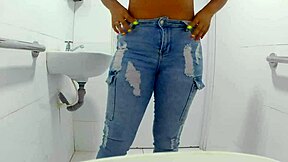 A compilation of bathroom videos with a focus on public bathroom action