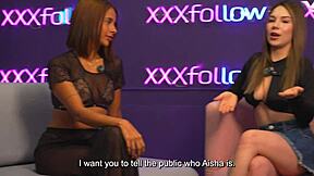 Aishadanveer's wild ride with real couple on XXXFollow