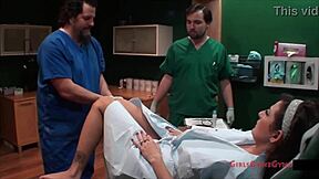 Bruno and Tina Lee Comet in a hot scene with Lola Lynn in a hospital setting in Florida