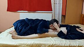 Petite teen gets a big cock for passionate sex